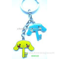 Hot sale gift doggie key ring keyfob dog tag pendant metal cute dog keychain